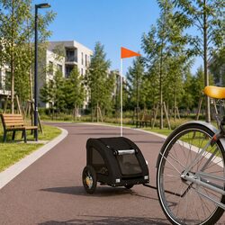 Compact Pet Bike Trailer for Small Dogs, Easy to Use