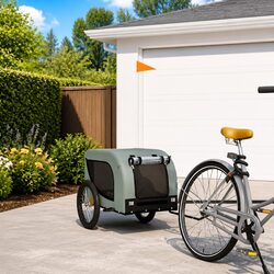 Pet Bike Trailer Cargo Cart Oxford Fabric Small Dog Bicycle Attachment