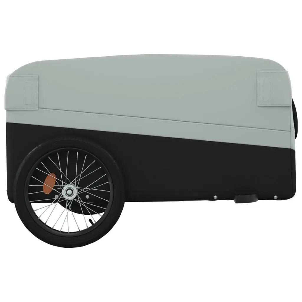 Bike Trailer Grey Iron 45kg Load Capacity Durable Cargo Hauling Tow Bar