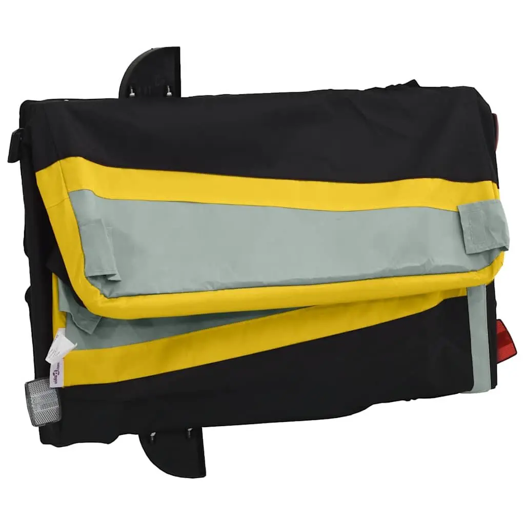 Heavy Duty Bike Trailer Yellow Iron Cargo Cart 45kg Load Capacity for Transporting Goods