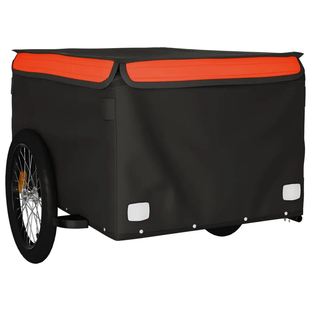 Bike Trailer Black Heavy Load 45kg Cargo Cart Bicycle Hauler Tow Bar