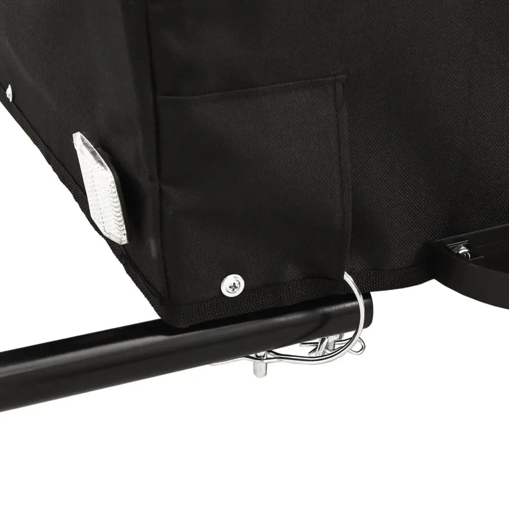Bicycle Cargo Trailer Black Yellow Iron 45kg Load Capacity Tow Bar Safety Flag