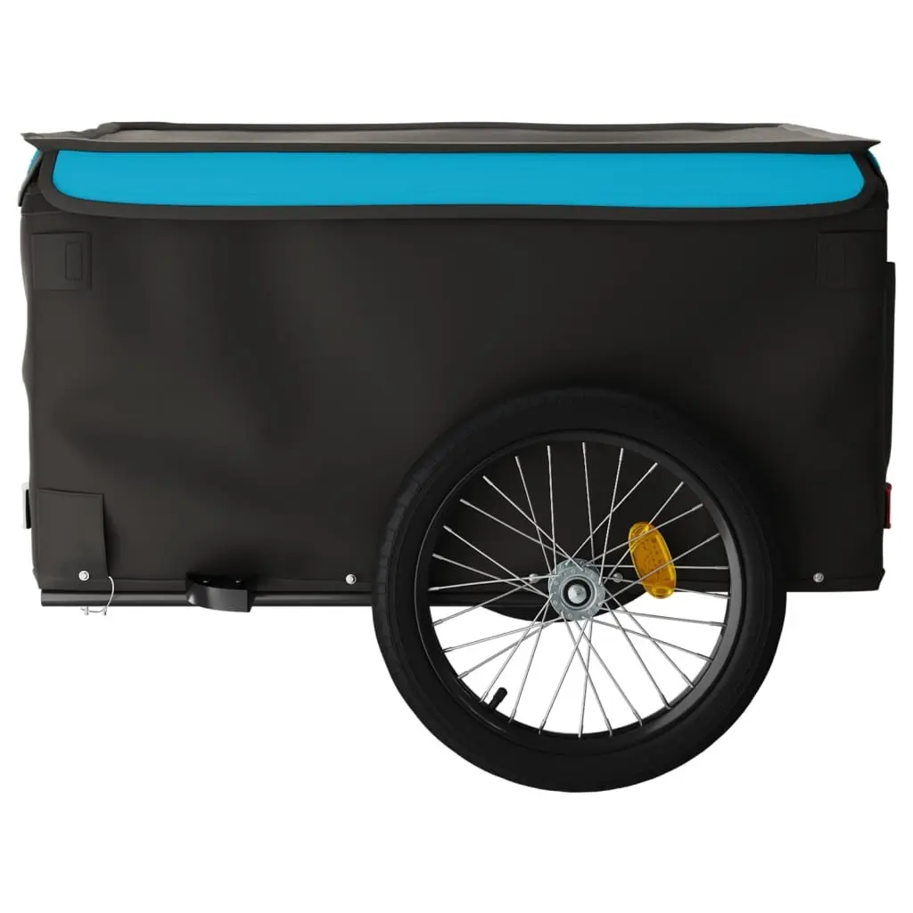 Bike Trailer Blue Heavy Duty Iron Construction Maximum Load Capacity 45kg