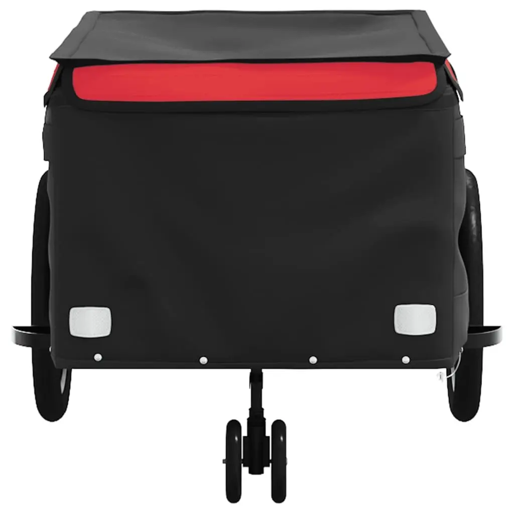Bicycle Cargo Trailer Red Heavy Duty 45kg Load Capacity Tow Bar Safety Flag