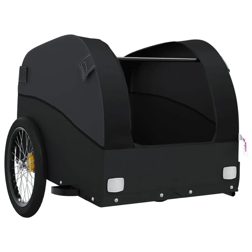 Bike Trailer Black Heavy Duty Cargo Hauler 45kg Load Capacity