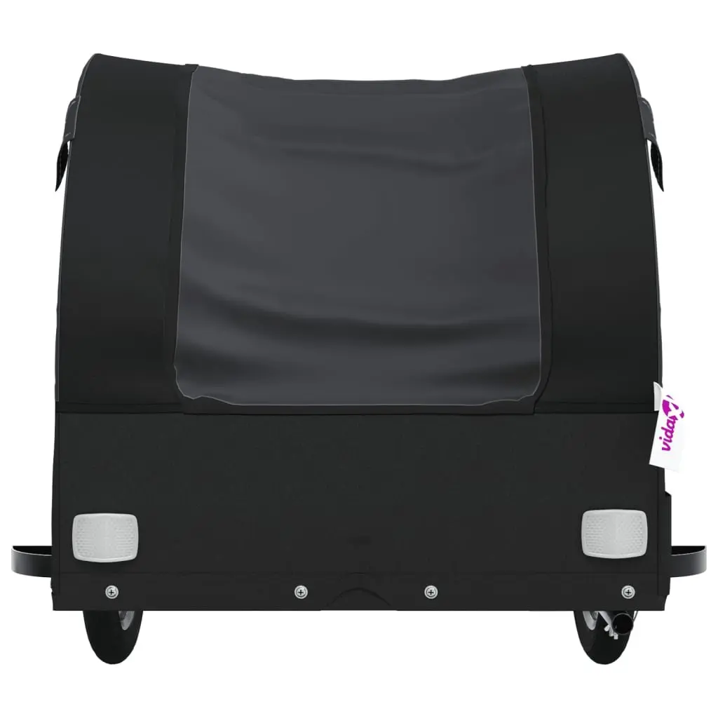Bike Trailer Black Heavy Duty Cargo Hauler 45kg Load Capacity