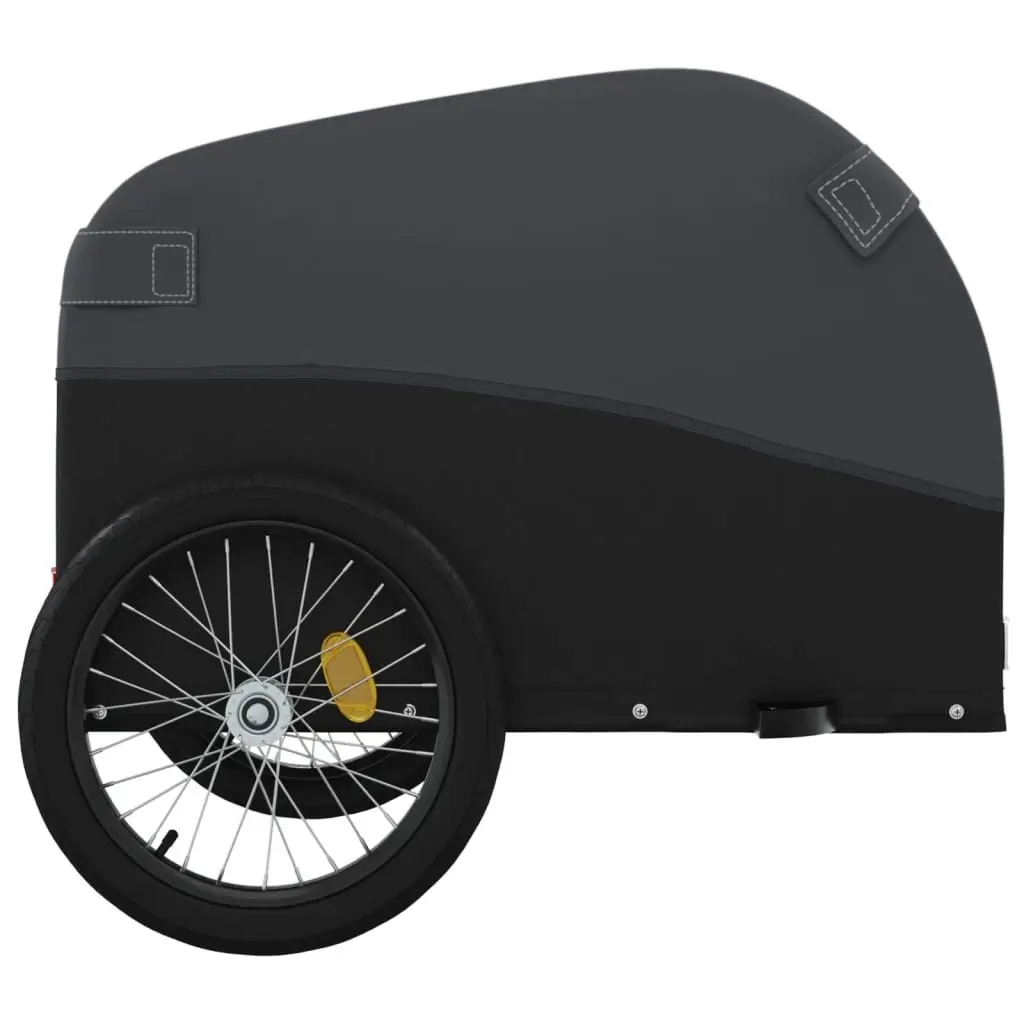 Bike Trailer Black Heavy Duty Cargo Hauler 45kg Load Capacity