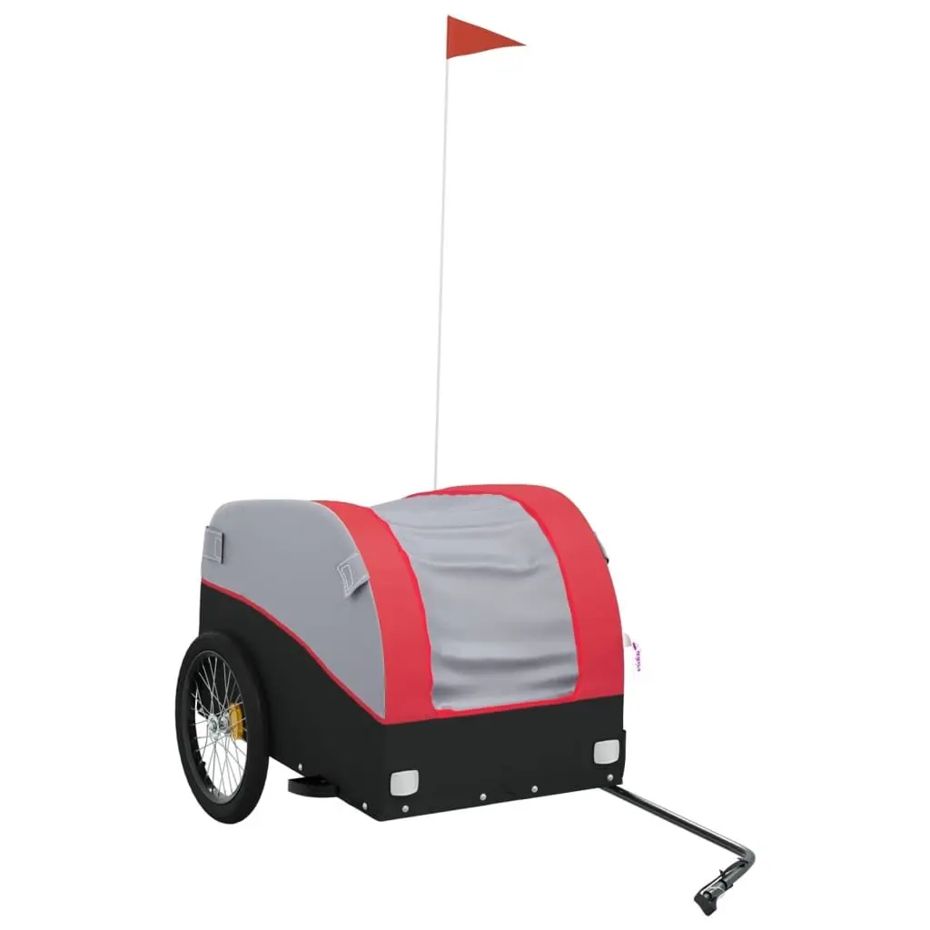 Bicycle Cargo Trailer Red Iron Heavy Duty 45kg Load Hauling Tow Bar