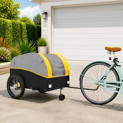 Compact Yellow Bike Trailer – 45 kg Capacity for Heavy Loads