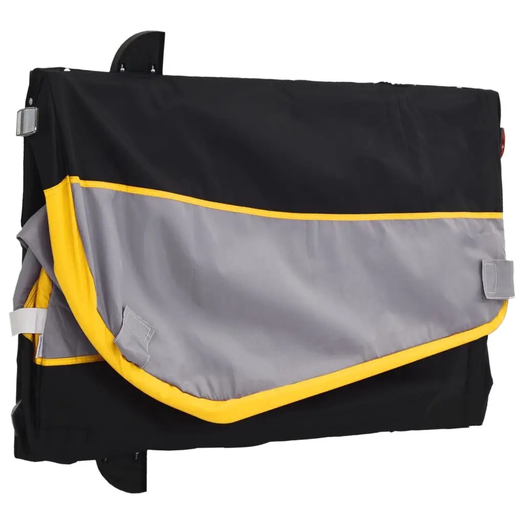 Bike Trailer Yellow Iron 45 kg Load Capacity Cargo Hauling