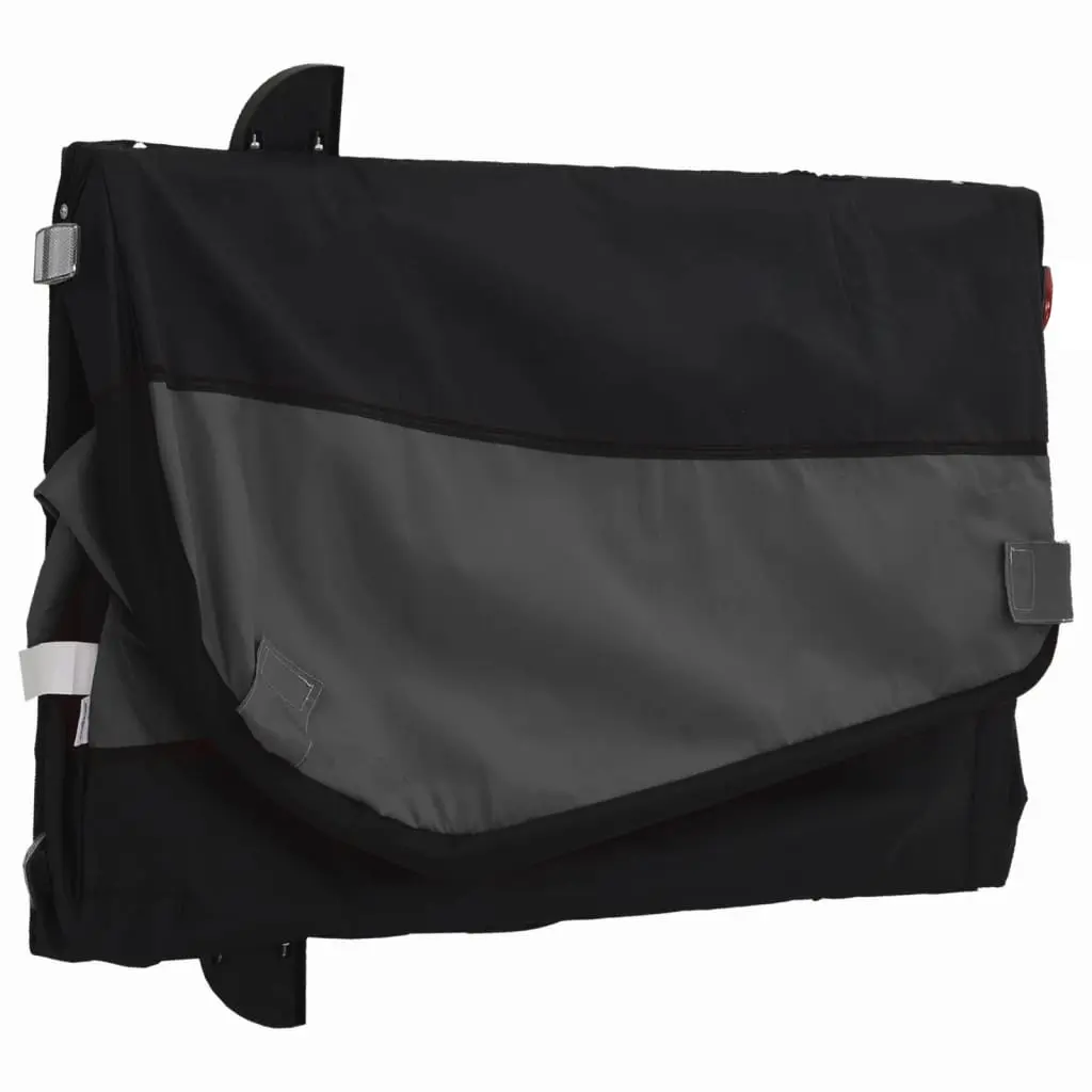 Bike Trailer Black Iron 45kg Load Capacity Durable Cargo Cart for Bicycle Hauling