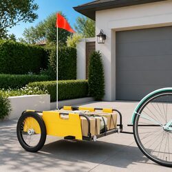 Yellow Bike Trailer for Cargo Transport