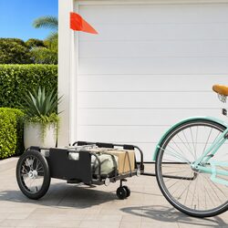 Compact Bike Trailer with Oxford Fabric Cargo Area