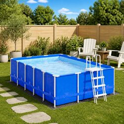 Concise 300x220cm Grey Ground Cloth for Pools