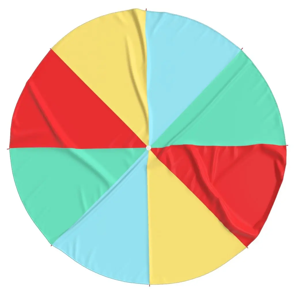 Play Parachute Rainbow Colours 3.5m Diameter 8 Handles for Group Activity