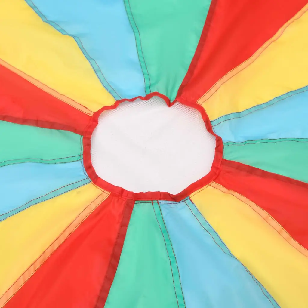 Kids Play Parachute Multi-colour 6m Diameter Durable with 16 Handles for Group Activities