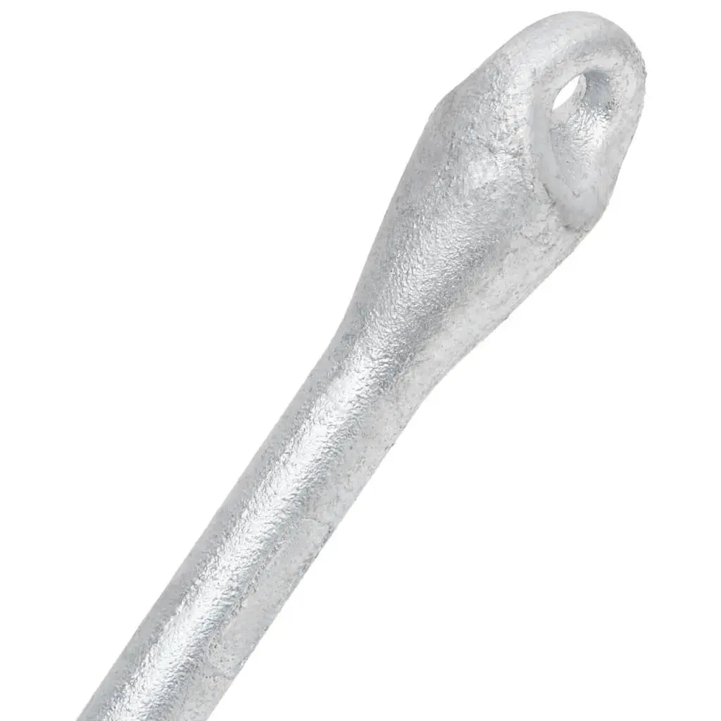Folding Anchor 8 kg Silver Cast Iron 4-Claw Grapnel Boat Docking Watercraft