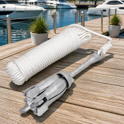 Folding Anchor with Rope for Watercraft Use