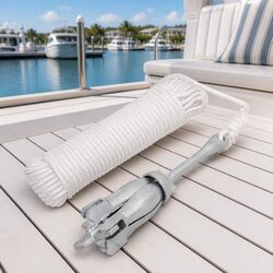 Folding Anchor with Rope 2.5 kg Silver – Compact Design