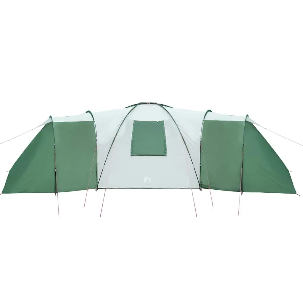 Family Dome Tent Green 12-Person Waterproof Camping Shelter Detachable Rainfly