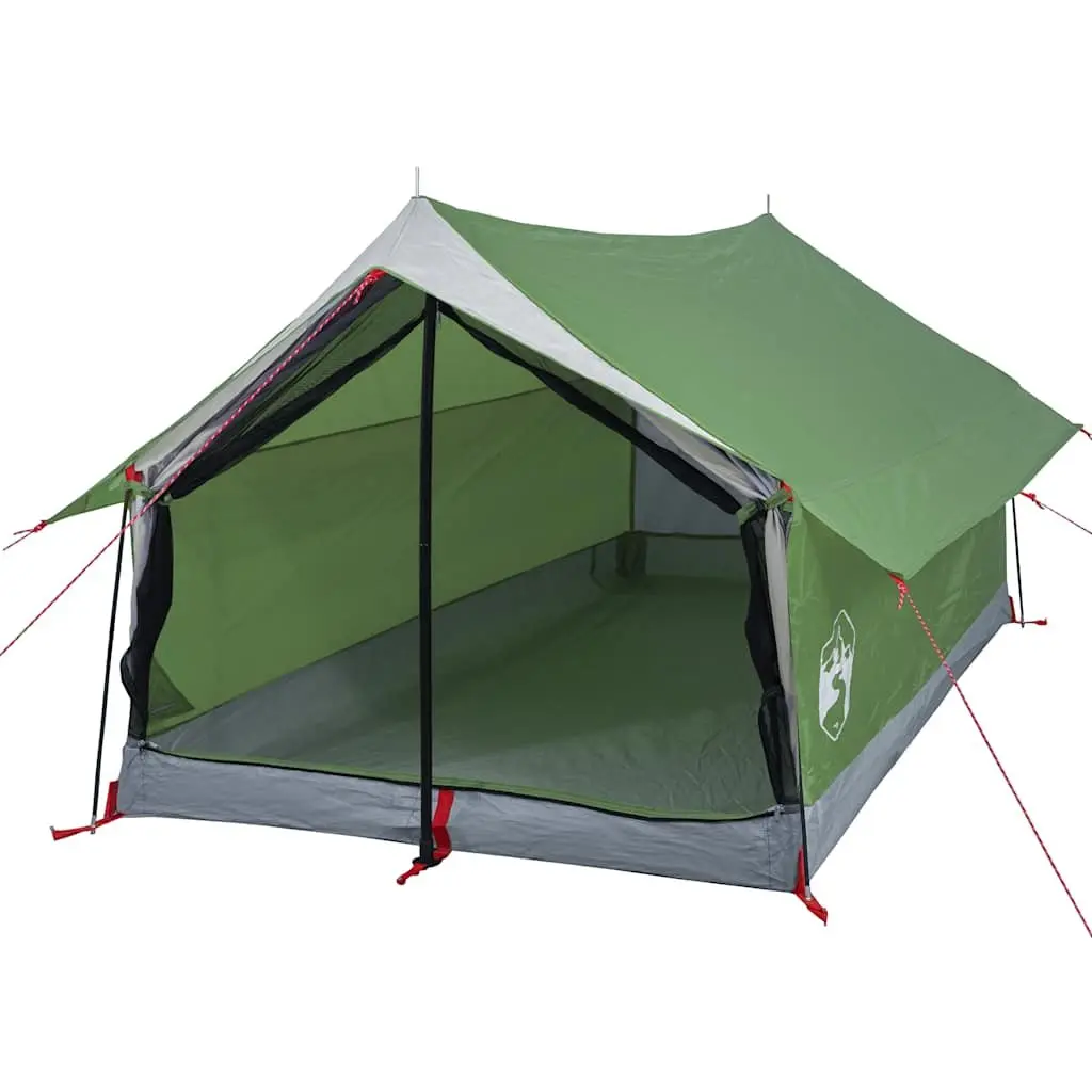 Camping Tent Green 2-Person Waterproof Taped Seams Mesh Ventilation Mosquito Protection