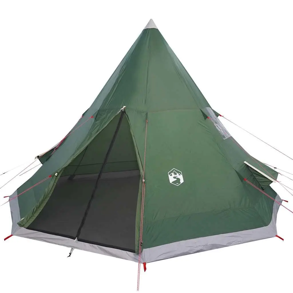 Camping Tent Green 4-Person Waterproof Tipi Portable Outdoor Shelter