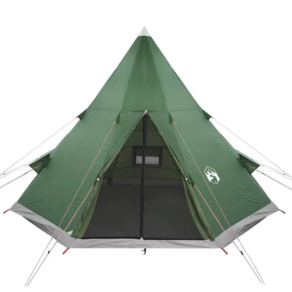 Camping Tent Green 4-Person Waterproof Tipi Portable Outdoor Shelter
