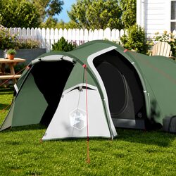 Camping Tent Tunnel 3-Person Green Waterproof Outdoor Hiking Shelter