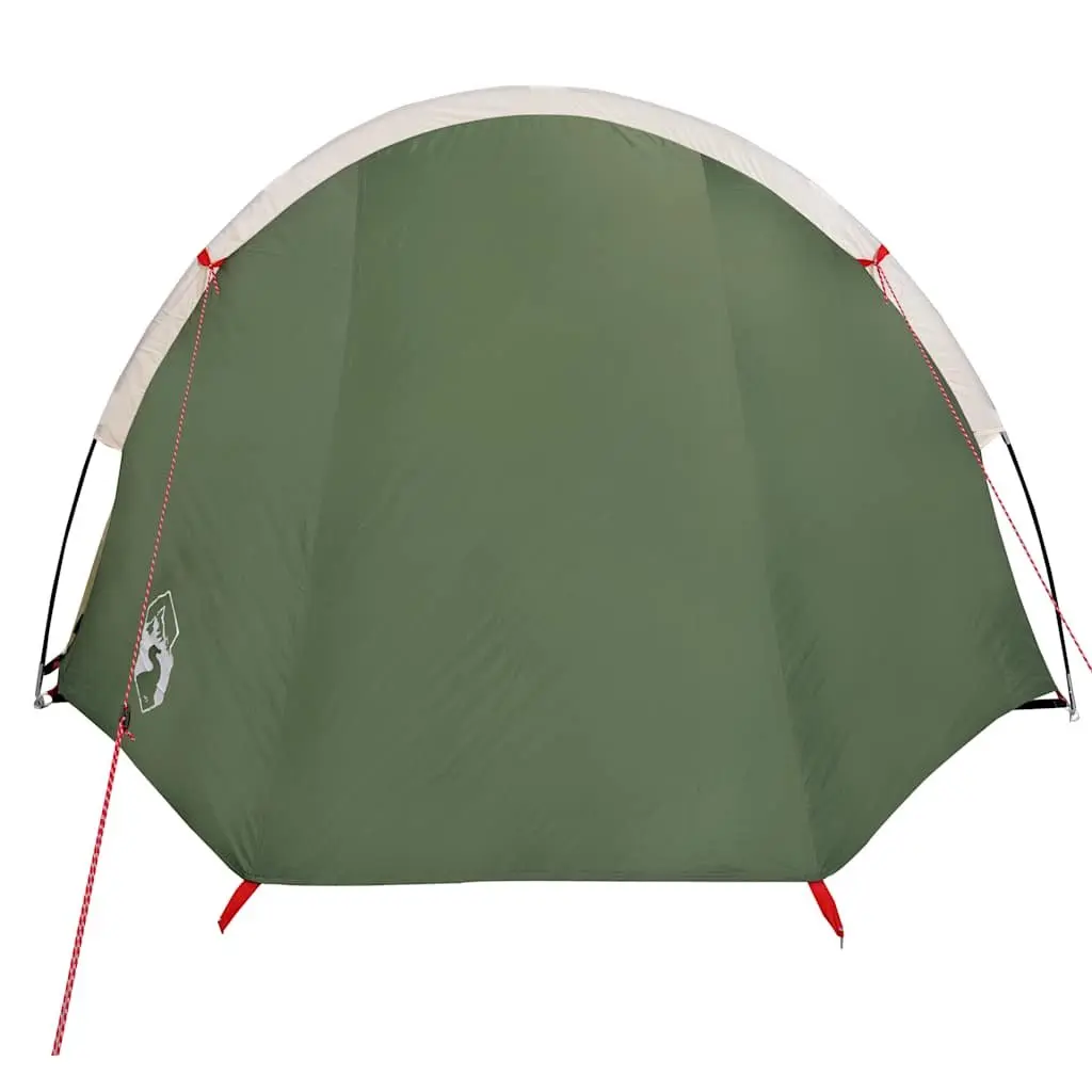4-Person Tunnel Camping Tent Green Waterproof Fibreglass Poles Mosquito Net