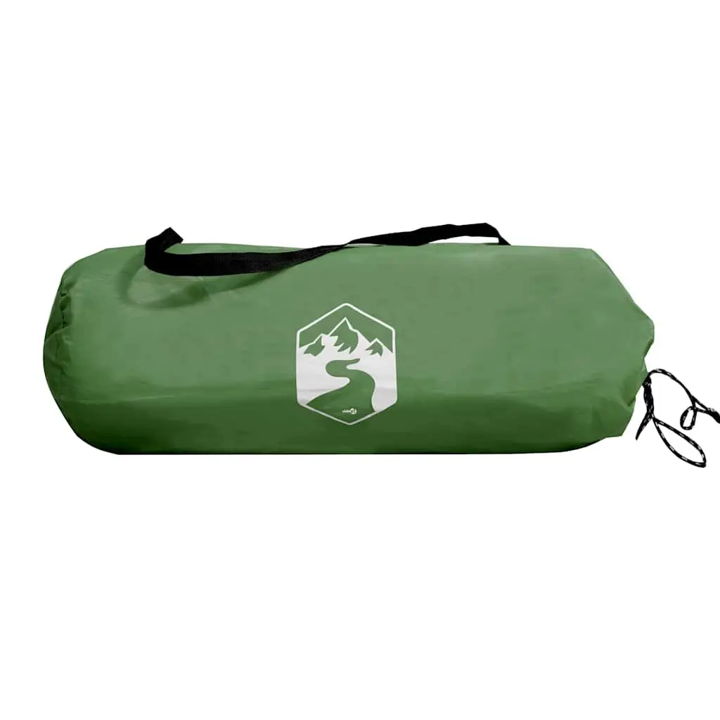 4-Person Tunnel Camping Tent Green Waterproof Fibreglass Poles Mosquito Net