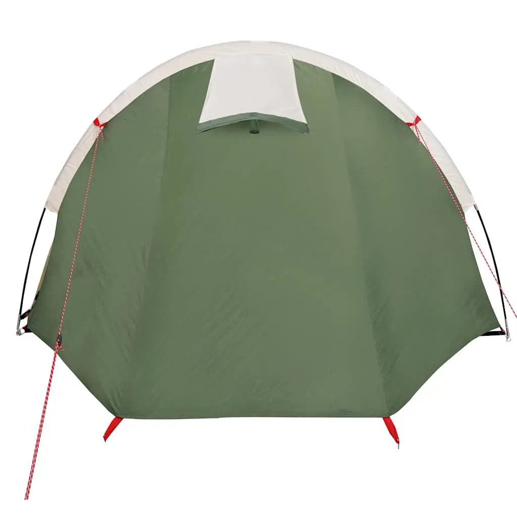 4-Person Tunnel Camping Tent Green Waterproof Fibreglass Poles Mosquito Net