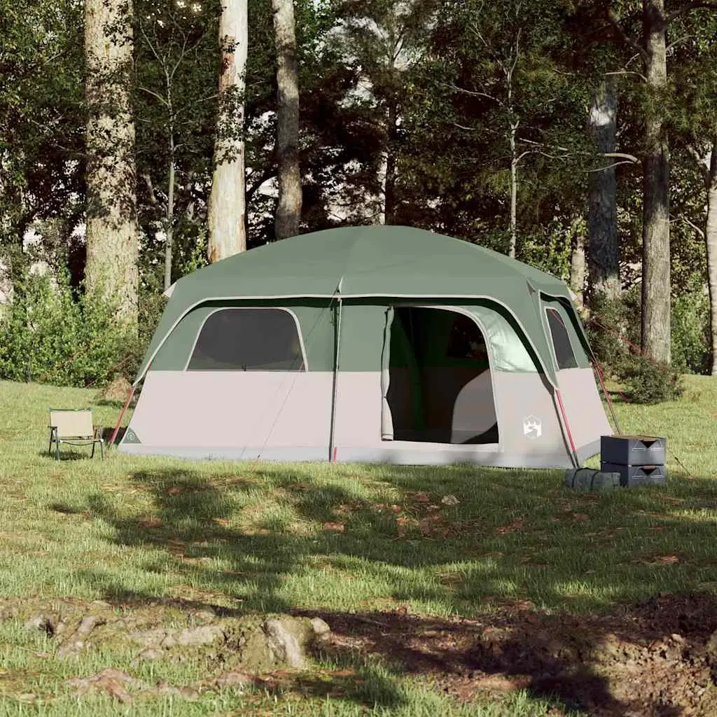 8-Person Family Tent Green Waterproof Outdoor Camping Hiking Adventure