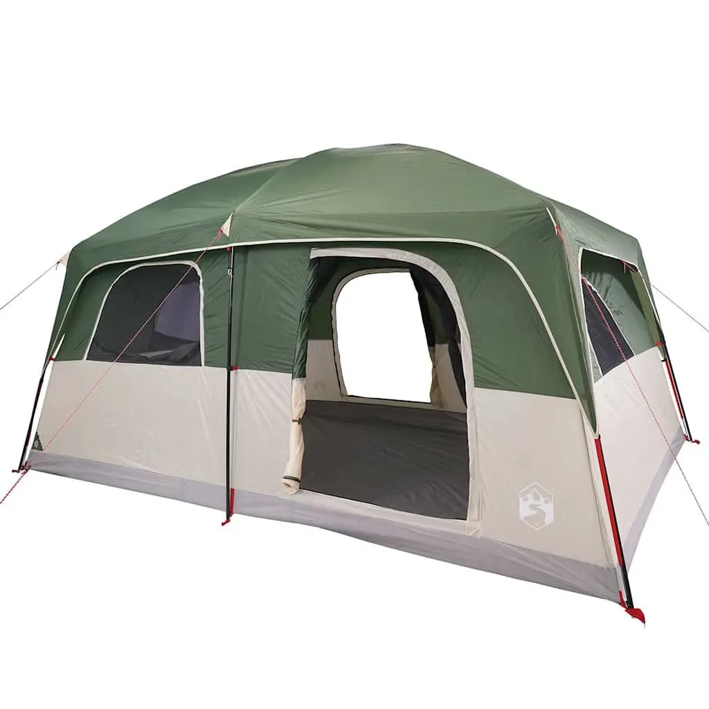 8-Person Family Tent Green Waterproof Outdoor Camping Hiking Adventure
