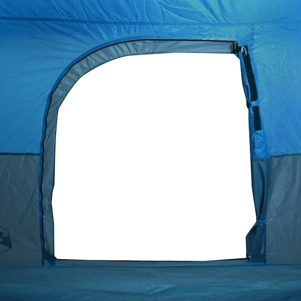 Camping Tent Blue 4-Person Waterproof Outdoor Hiking Shelter