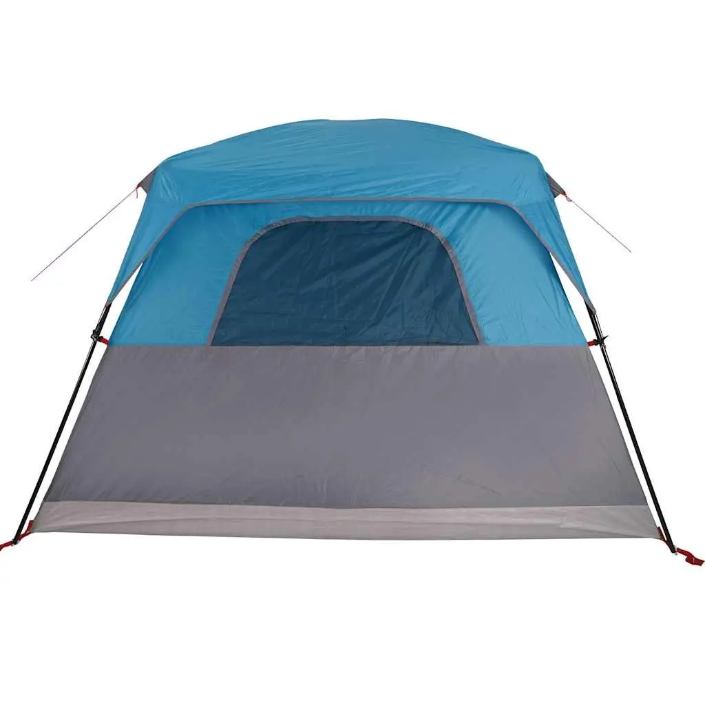Camping Tent Blue 4-Person Waterproof Outdoor Hiking Shelter