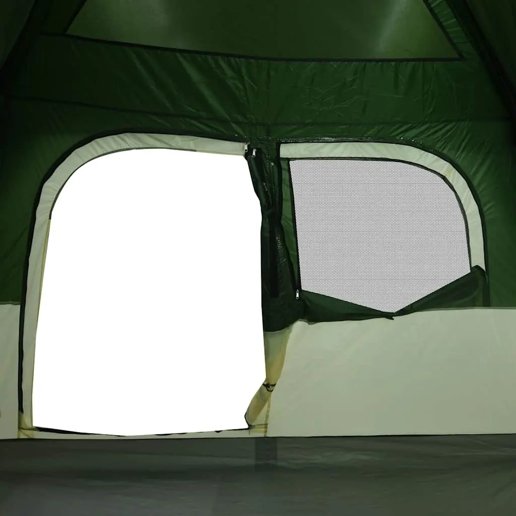 Camping Tent Green 6-Person Waterproof Cabin Detachable Rainfly Mosquito Protection