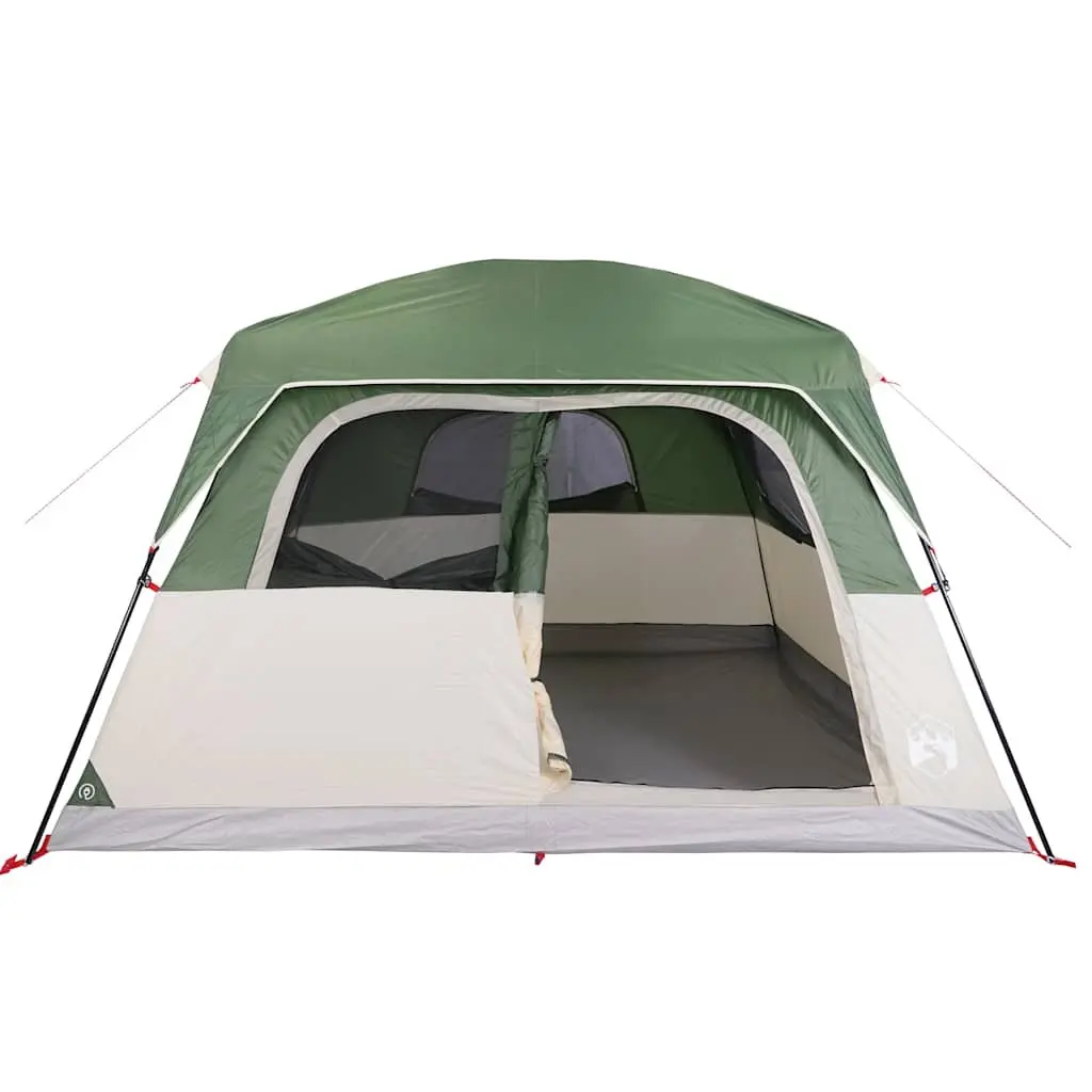 Camping Tent Green 6-Person Waterproof Cabin Detachable Rainfly Mosquito Protection