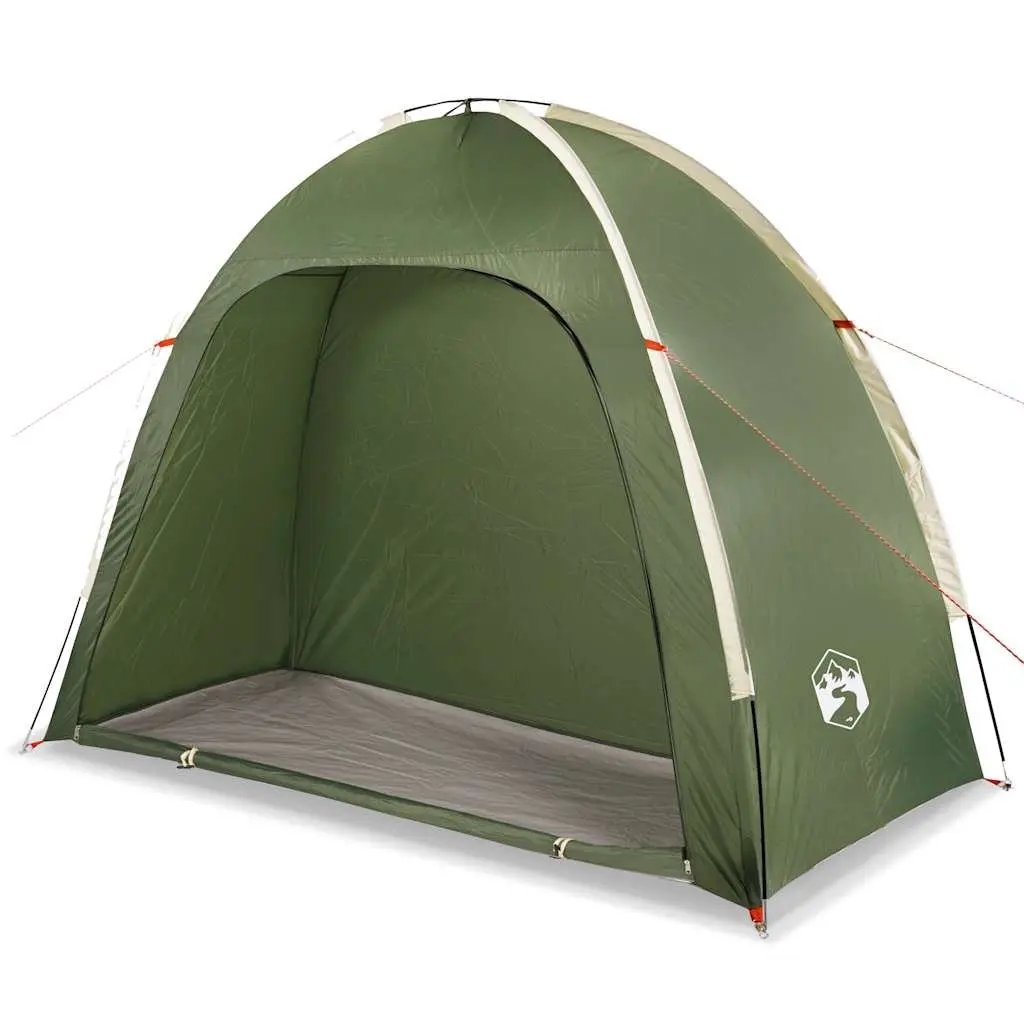 Camping Tent Green Waterproof Portable Storage Fibreglass Poles Taped Seams Heavy Duty Ground Sheet