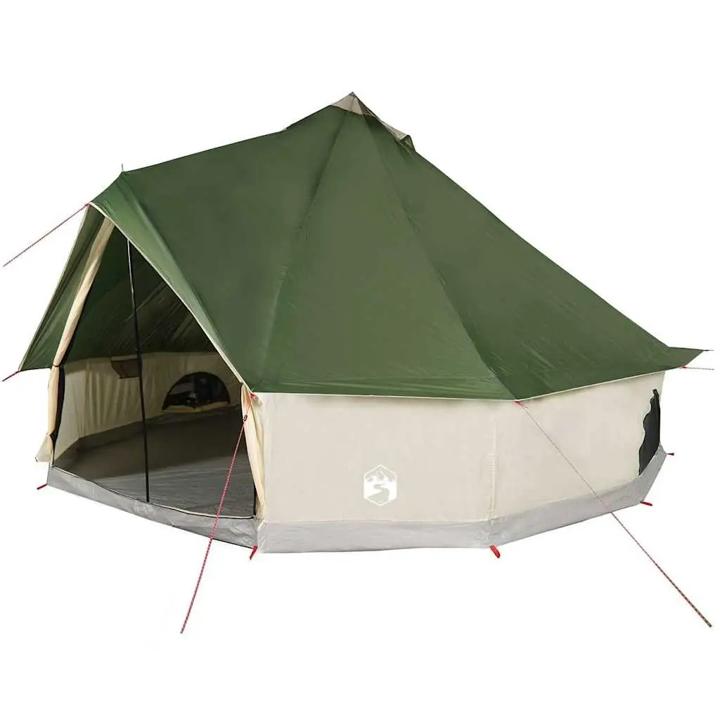 Camping Tent Green 6 Person Waterproof Portable Tipi Outdoor Shelter