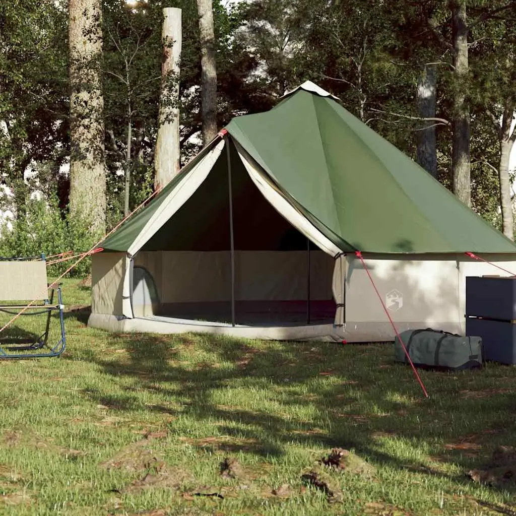 Camping Tent Green 6 Person Waterproof Portable Tipi Outdoor Shelter