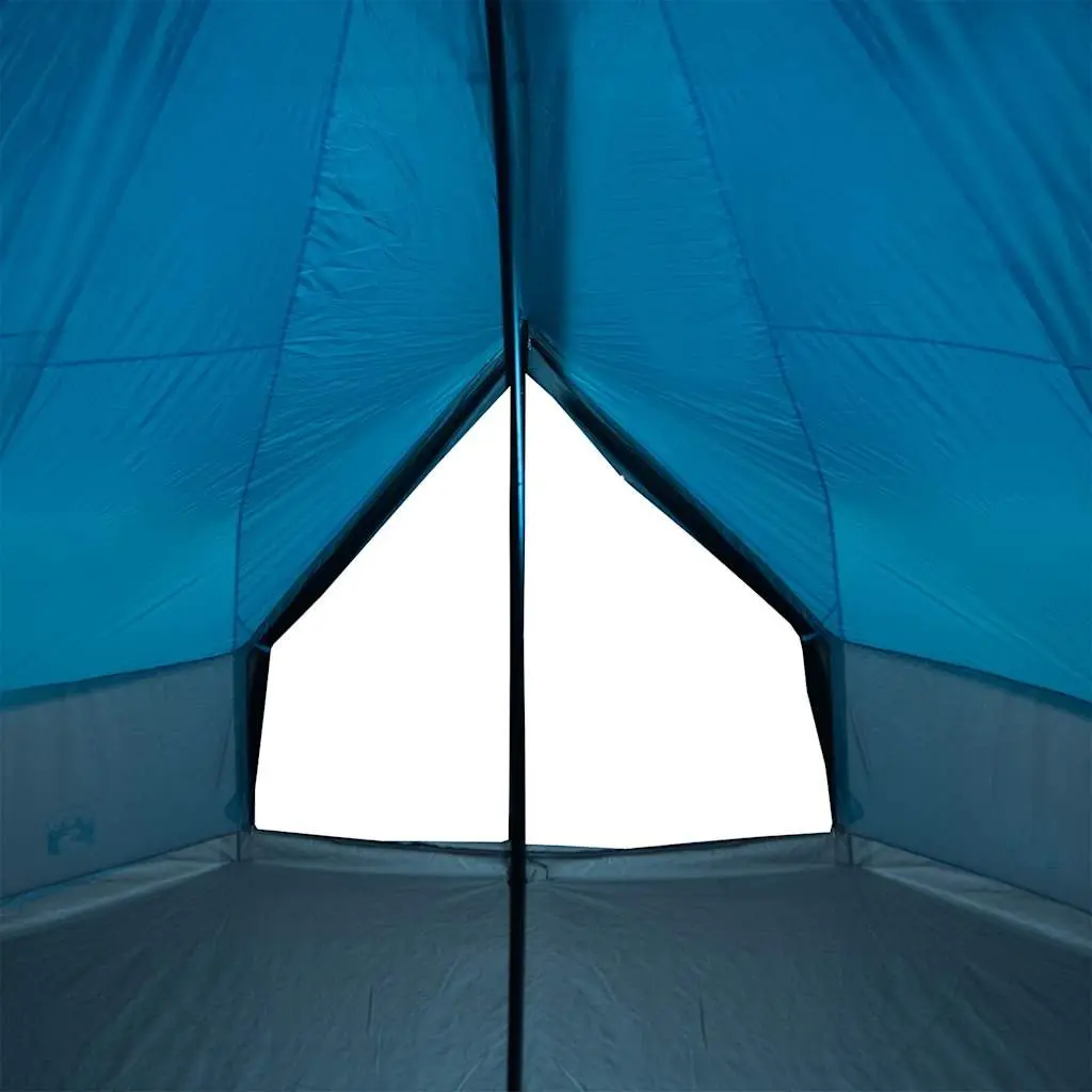 Camping Tent Blue 6-Person Waterproof Outdoor Hiking Shelter
