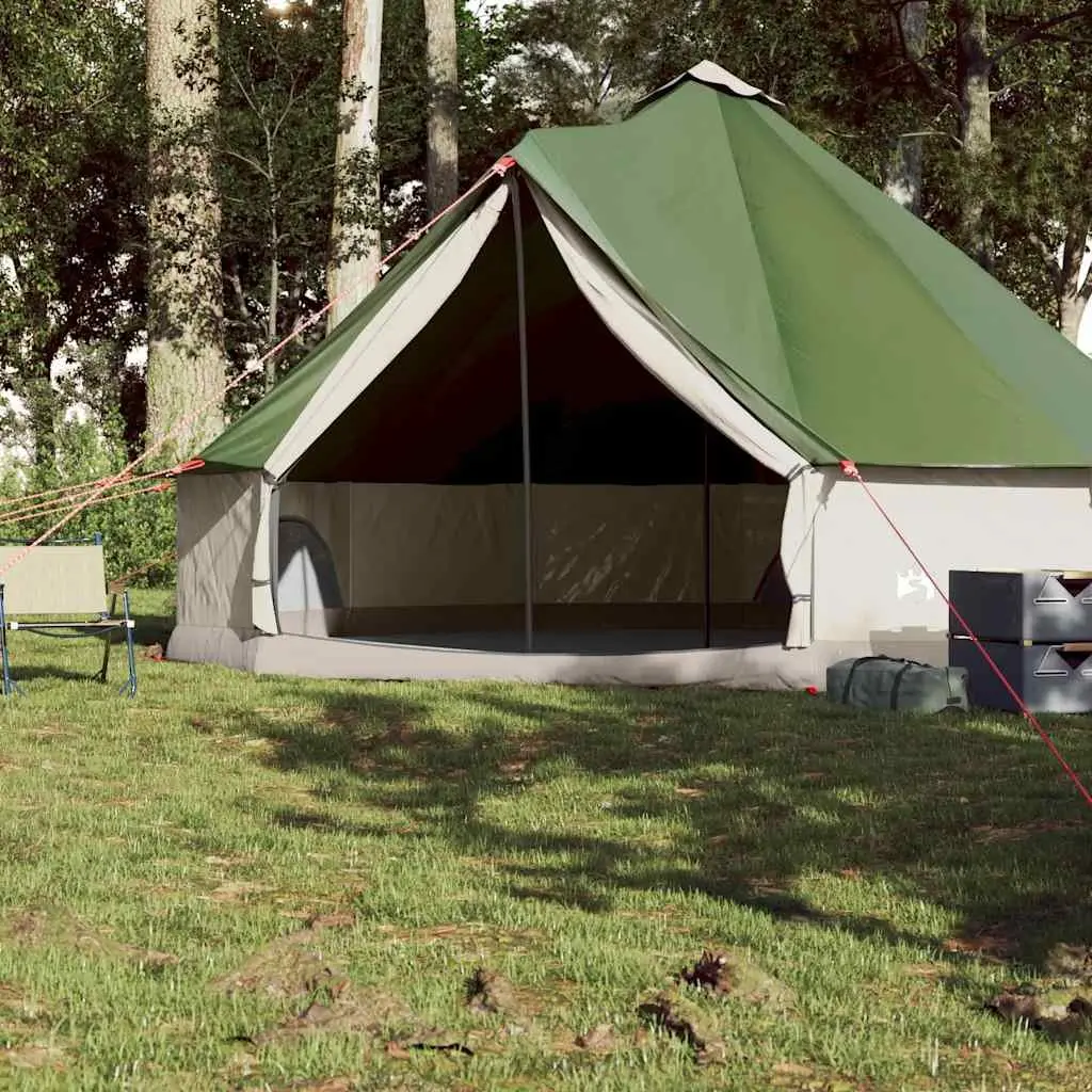Family Camping Tent 8 Person Tipi Waterproof Green Outdoor Adventure Shelter
