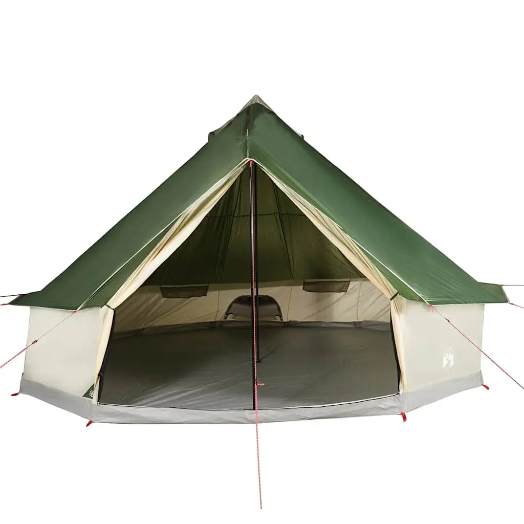 Family Camping Tent 8 Person Tipi Waterproof Green Outdoor Adventure Shelter