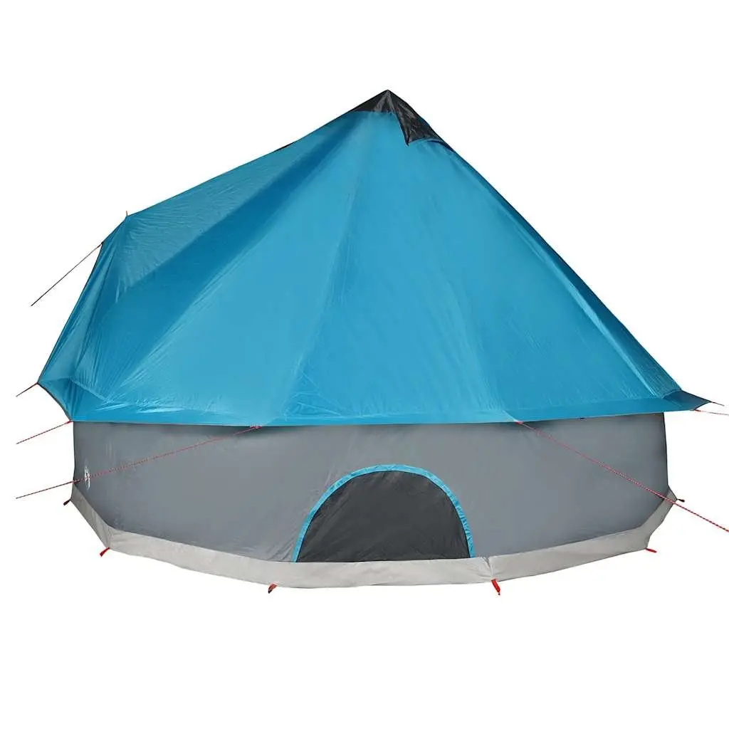 Camping Tent Blue 8-Person Waterproof Weather-Resistant Mesh Walls