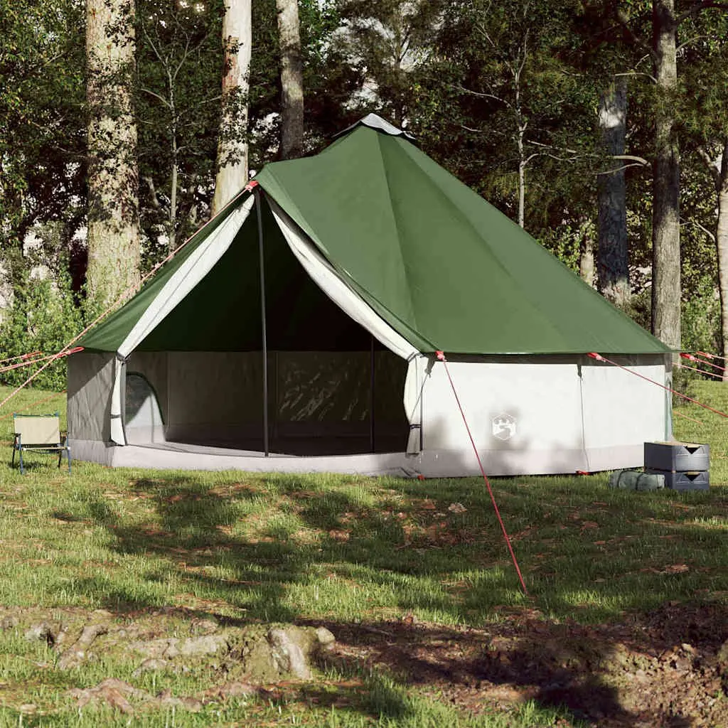 Camping Tent Green 12-Person Waterproof Tipi Portable Outdoor Adventure