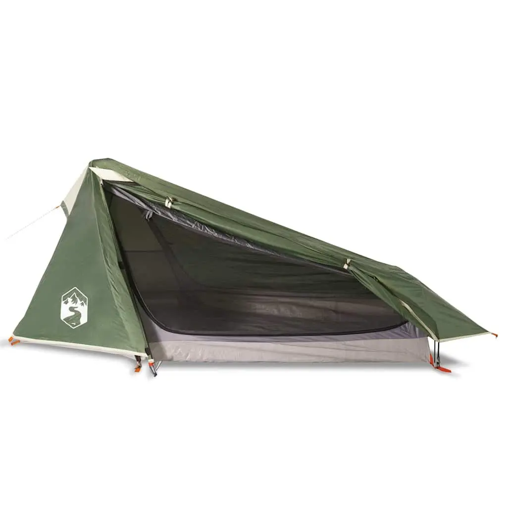 Camping Tent Green 1-Person Tunnel Waterproof Outdoor Hiking Adventure Shelter