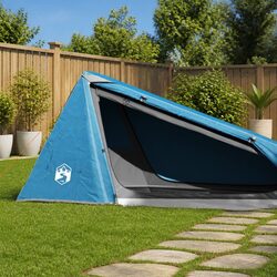 1-Person Tunnel Camping Tent in Blue