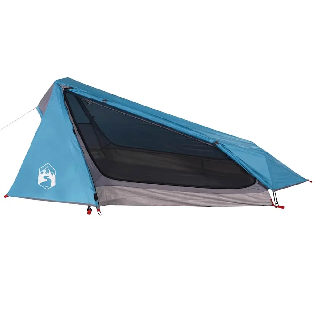 Camping Tent Blue 1-Person Tunnel Waterproof Outdoor Hiking Adventure Shelter
