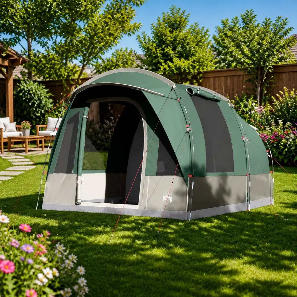 3-Person Green Camping Tent