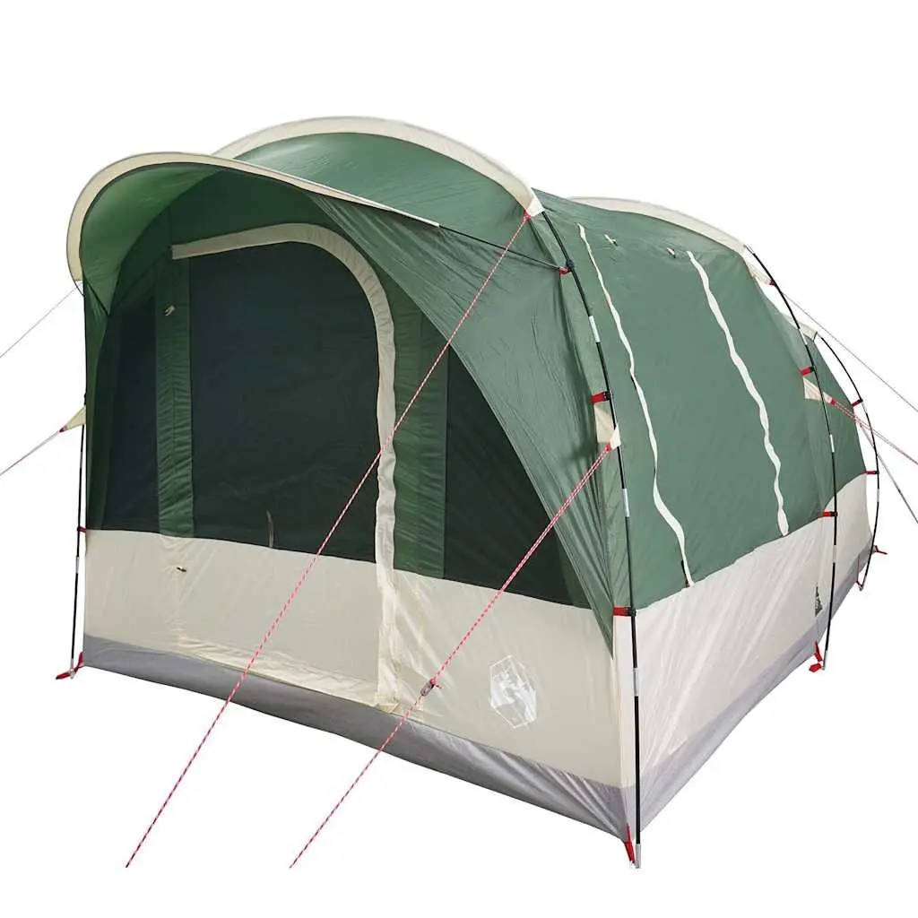 Camping Tent Green 3-Person Waterproof Fibreglass Poles Easy Setup